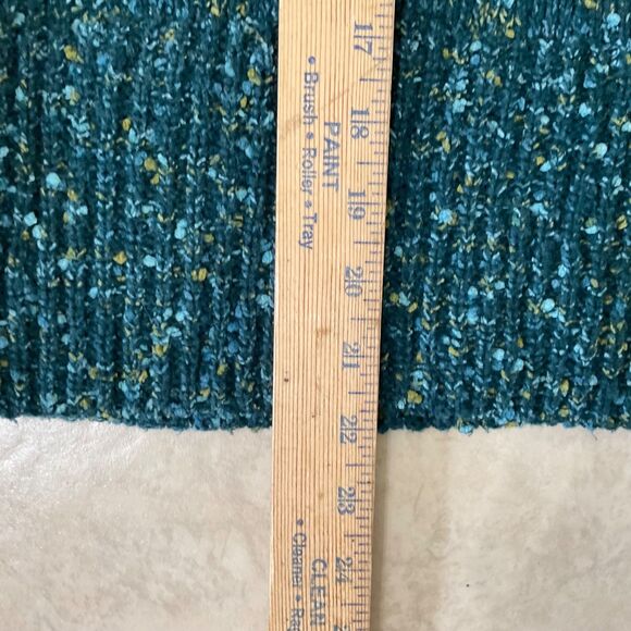 J Jill petites Speckled Pullover Cowl Turtle Neck Sweater women’s MP Teal green - Picture 9 of 12